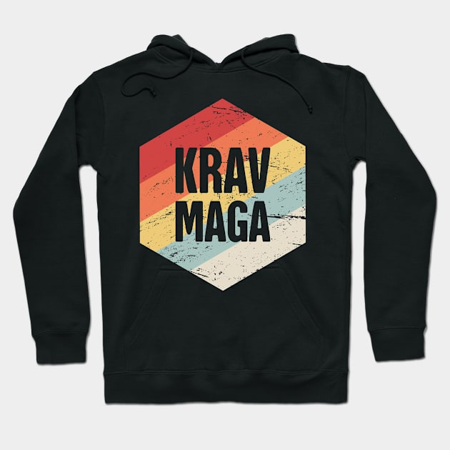 Retro Vintage Krav Maga Martial Arts Hoodie by MeatMan